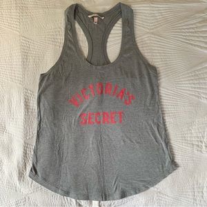 Victoria's Secret Workout Gray T-back Tank Top